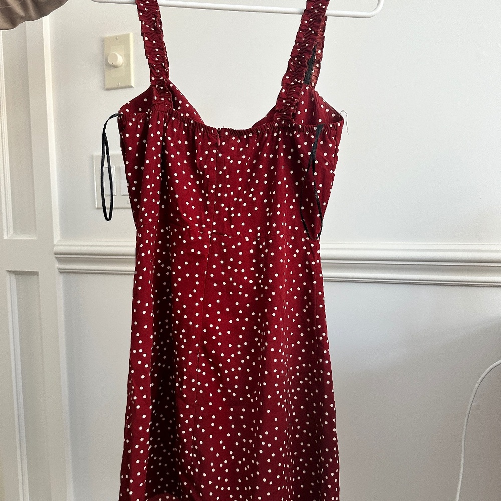 Princess Polly Red Polka Dot Mini Dress